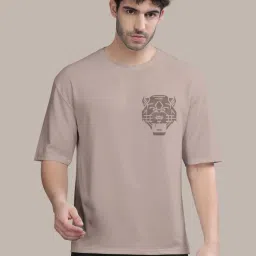 Bullmer Lavender & Black Cotton Oversized Fit Printed T-Shirt - Pack Of 2 image 3