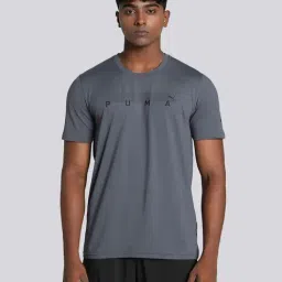 Puma FIT Grey Regular Fit Logo Printed Sports T-Shirt-image-23