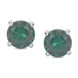 Ornate Jewels 925 Sterling Silver Rhodium-Plated Circular Studs Earrings image 5