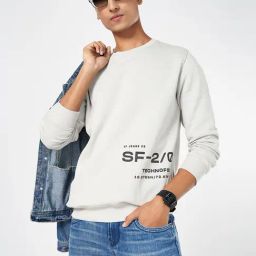 SF Jeans by Pantaloons Glacier Gray Cotton Regular fit Sweatshirts & Hoodies-picture-46