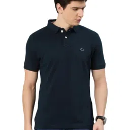 The Bear House Navy Cotton Slim Fit Polo T-Shirt-picture-18