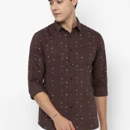 Forever 21 Brown Cotton Regular Fit Printed Shirts-image-62