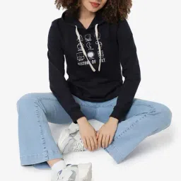 Campus Sutra Navy Cotton Graphic Print Sweatshirt-picture-30