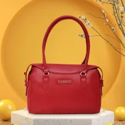 Caprese Faux leather Red Women Handbag-image-35