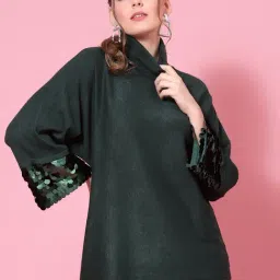 Mafadeny Green Embellished Sweater-picture-17
