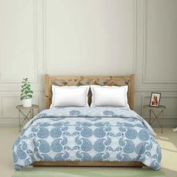 Spaces Blockbuster Plus Printed Blue 210 TC Cotton Double Quilt-picture-46