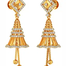 Joyalukkas Bell-Shaped 22k Yellow Gold Jhumki Earrings for Women-picture-34