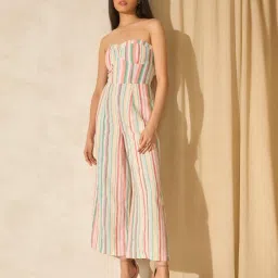 VIRGIO Multi Color Regular Fit Striped Jumpsuit image 3