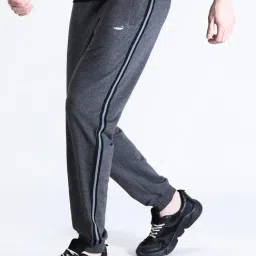 Crocodile Charcoal Cotton Solid Regular Fit Joggers image 3