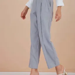 Latin Quarters Grey Regular Fit Trousers image 3