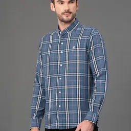 Red Tape Blue Cotton Polyblend Checks Regular Fit Casual Shirt image 3