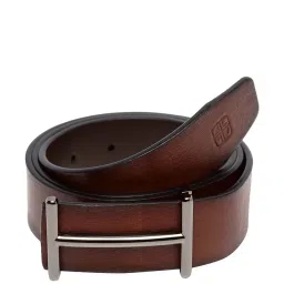 Carlton London Brown Leather Waist Belt For Men image 3