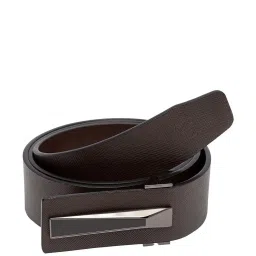 Carlton London Brown Leather Waist Belt For Men image 3