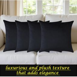 IVAZA Unisex Black Cushion Covers-picture-4