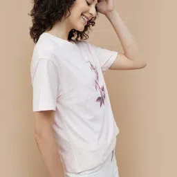 Fame Forever by Lifestyle Pink Cotton Printed T-Shirt image 3