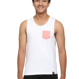 Frenchie Kids White & Pink Solid Vest-picture-44