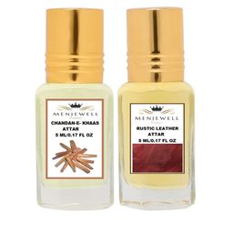 Menjewell Pack of 2 Chandan-E-Khaas & Rustic Leather Attar-picture-44