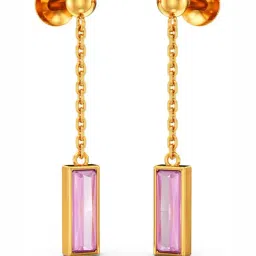 Joyalukkas 22k Yellow Gold Rectangular Drop Earrings for Women-picture-24