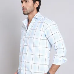Indian Needle Sky Ragular Fit Checked Casual Shirt image 3