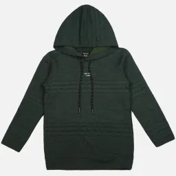 Cavio Kids Green Solid Full Sleeves Sweatshirt image 3