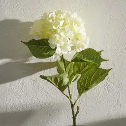 Pure Home and Living White Plastic Hydrangea Faux Flower Stem-picture-20