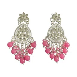 TESSARA Silver-Plated Teardrop Shaped Drop Earrings-image-78