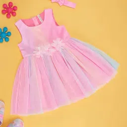 Pantaloons Baby Sachet Pink Applique Dress-picture-22