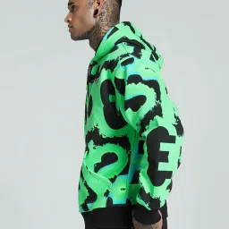 Puma Black Cotton Relaxed Fit Mercedes-AMG Petronas F1  Neon Energy Printed Relaxed Fit Motorsport Hoodie image 3