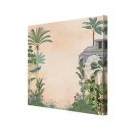 999Store Multicolor Canvas Traditional Indian Garden Art Print image 3