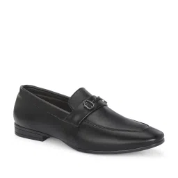 Carlo Romano Men's Black Formal Loafers image 3