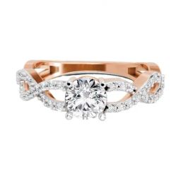 Sparkles Rose Gold Lab Grown 39 Diamond 14KT 1ct Infinity Ring For Women-picture-16