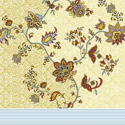 BED-SHEET.COM Blue & Cream Floral Printed Cotton 260 TC King Bedsheet Set 2.74 m x 2.74 m image 2