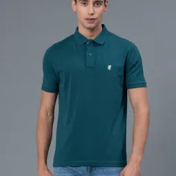 Red Tape Teal Blue Cotton Regular Fit Polo T-Shirt-picture-45
