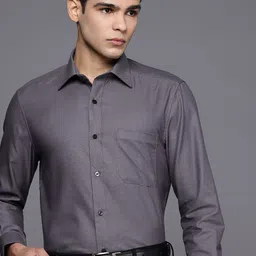 Louis Philippe Pure Cotton Classic Fit Textured Formal Shirt-picture-44