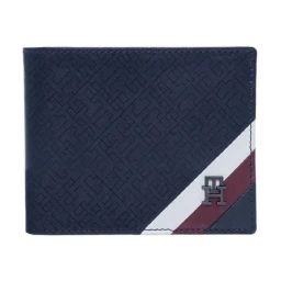 TOMMY HILFIGER Navy Deleware Logo Leather Bi-Fold Wallet-picture-27