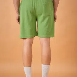 Club York Green Cotton Blend Regular Fit Solid Shorts image 2