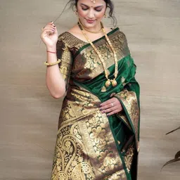 KSALIYA Beige Silk Blend Sarees-picture-25