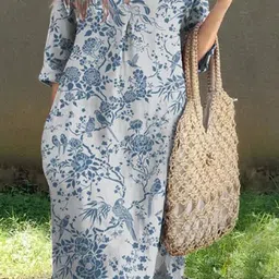 HERE&NOW Floral Printed A-Line Midi Dress image 3