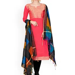 Maroosh Floral Embellished Unstitched Dress Material-picture-23