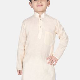 SG YUVRAJ Boys Beige Solid Straight Kurta-picture-28