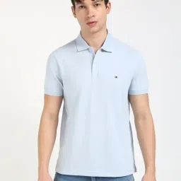 Tommy Hilfiger Breezy Blue Regular Fit Polo T-Shirt-image-67