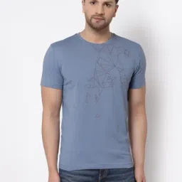 Red Tape Stone Blue Cotton Regular Fit Printed T-Shirt-picture-42