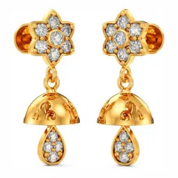 Joyalukkas 22k Yellow Gold Glittering Jhumki Earrings for Women-picture-32
