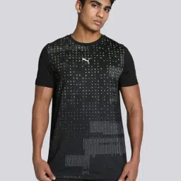 Puma One8 Black Slim Fit Printed Sports T-Shirt-image-19