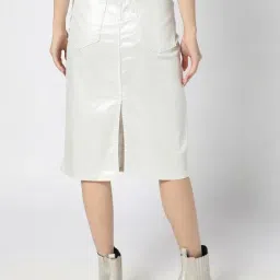 GAP Silver Regular Fit Solid Skirt image 2