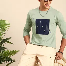 Mast & Harbour Typography Printed Bio Finish T-shirt-picture-42