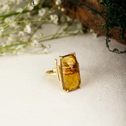 Berserk Gold-Plated Citrine Finger Ring-picture-16
