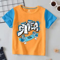 Codez Kids Orange Printed T-Shirt-picture-19