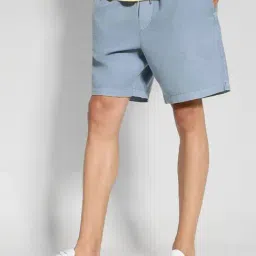 american eagle outfitters American Eagle Blue Cotton Regular Fit Shorts image 4