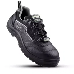 Euro Security BLADE 200 J Steel Toe Safety Shoe Low Ankle PU Sole UK 9 Size Grain Leather Black for Industrial Use image 4